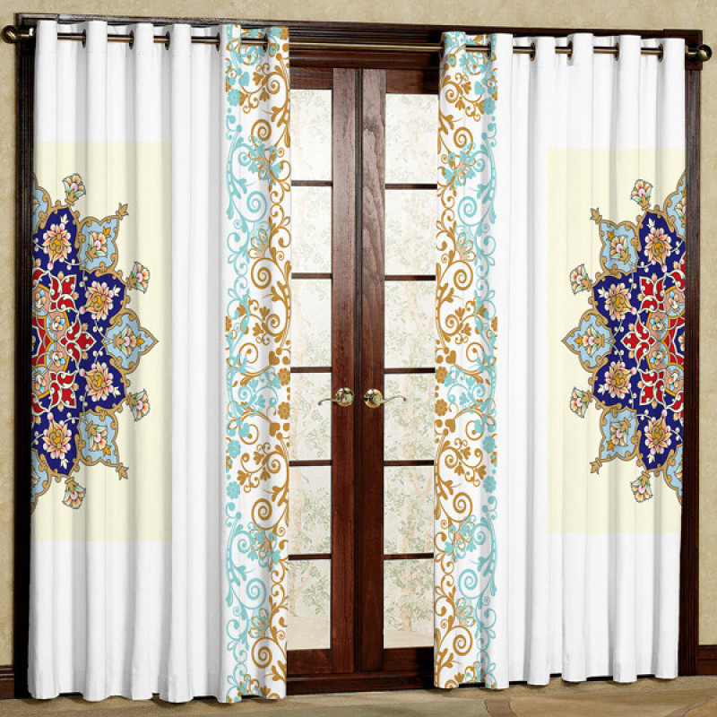 پرده مدل سنتی هازان پانچی کد 1 سایز 280x140 سانتی متر