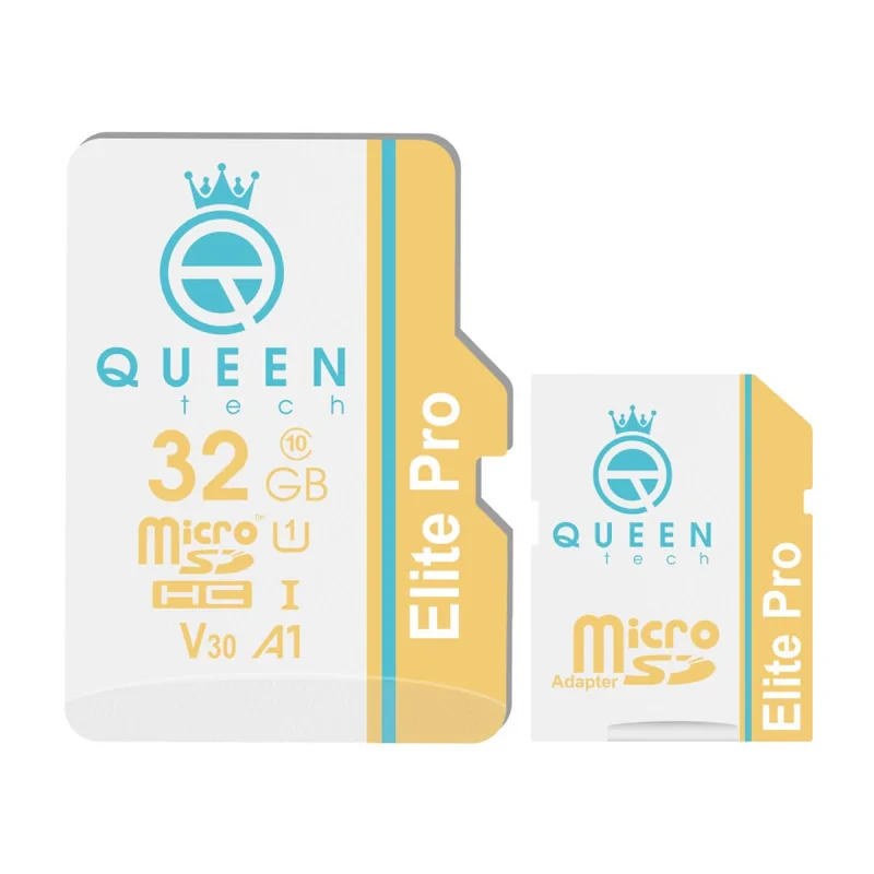 کارت حافظه Micro SDHC کوئین تک مدل Elite pro A1-V30-566X کلاس 10 استاندارد UHS-l U3 سرعت 85mbps ظرفیت 32 گیگابایت به همراه آداپتور SD