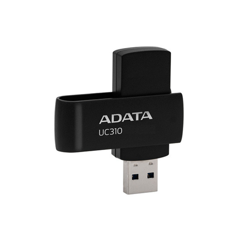 فلش مموری ای دیتا مدل UC310 ظرفیت 64 گیگابایت با رابط USB 3.2 Gen1، طراحی چرخشی، سازگار با ویندوز، مک، لینوکس، بدون نیاز به نصب درایور و مناسب استفاده در کامپیوتر، لپ‌تاپ، گوشی و تلویزیون