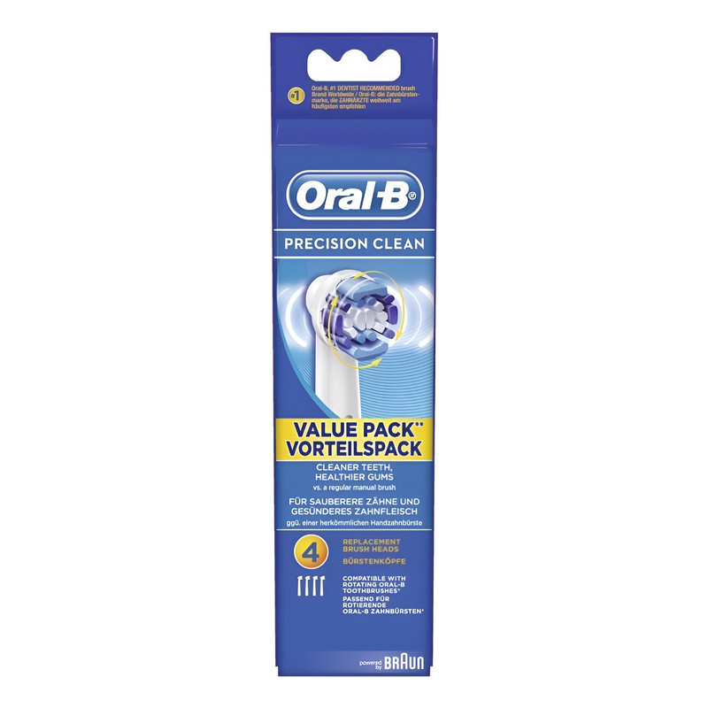 سری یدک مسواک برقی اورال-بی مدل PRECISION CLEAN بسته 4 عددی