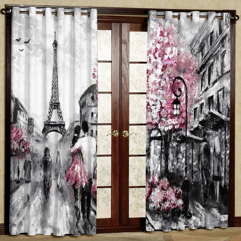 پرده مدل برج پاریس مخمل پانچی کد 4271a سایز 200x140 سانتی متر