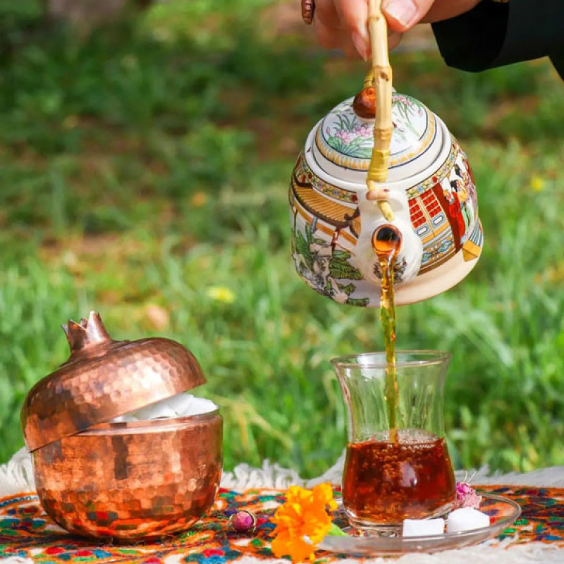 قندان مسی طرح انار کد ZH05.3