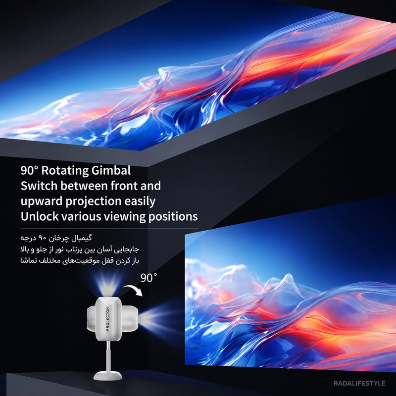 ویدئو پروژکتور رادا لایف استایل مدل PX-06 با رزولوشن Full HD