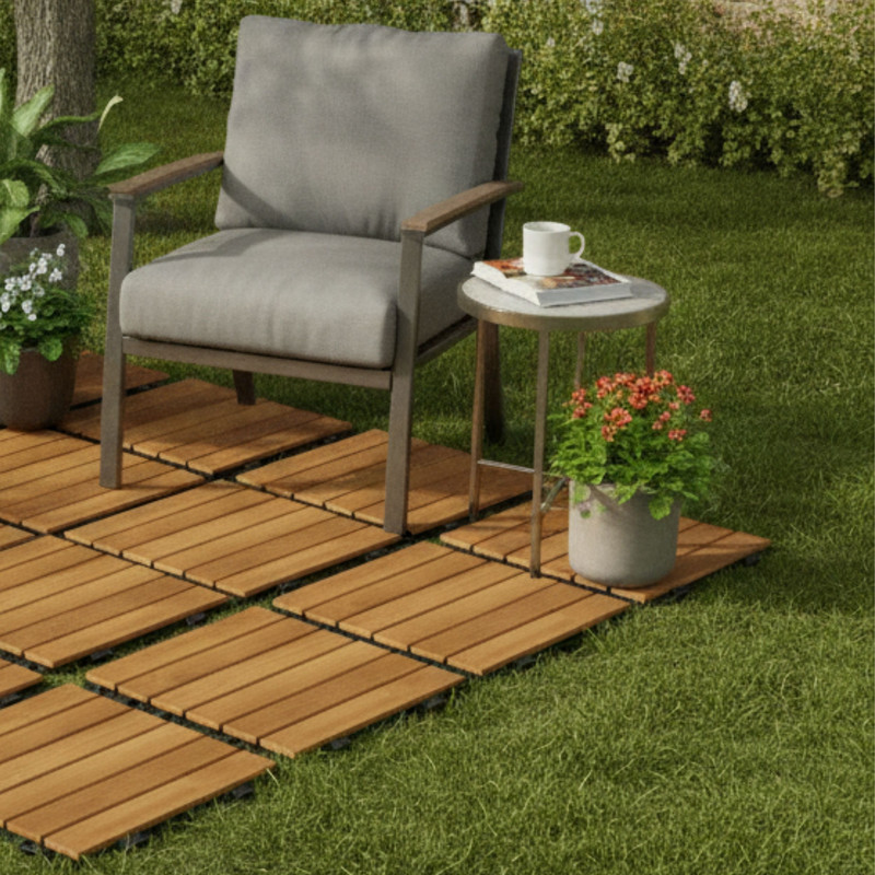 کفپوش مدل ترموود 6 ردیف کد SM42 سایز 30x30 سانتی متر مجموعه 11 عددی