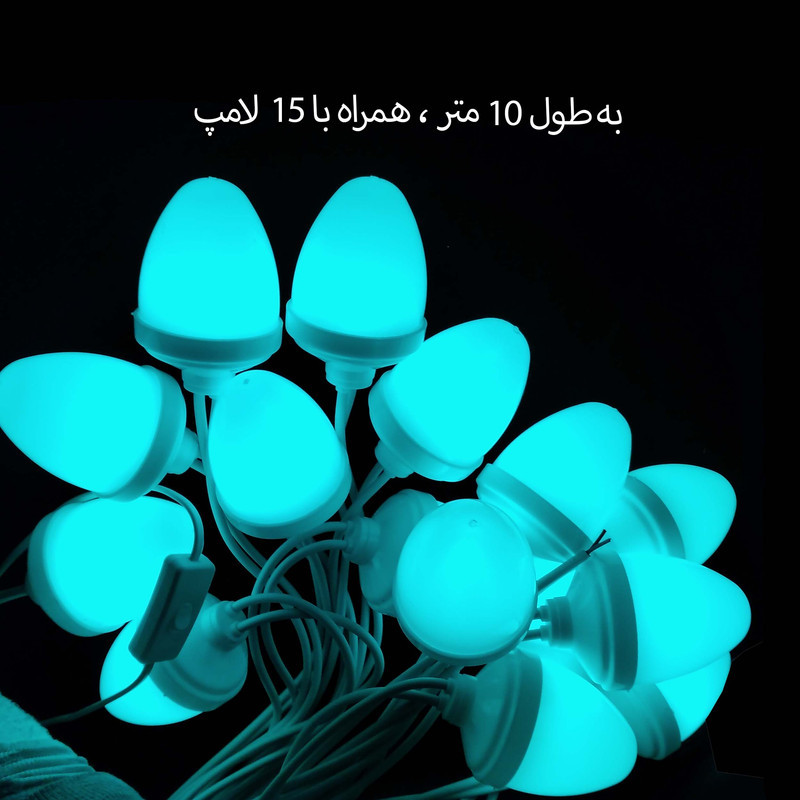 ریسه ال ای دی طرح بلوطی مدل هفت رنگ طول 10 متر