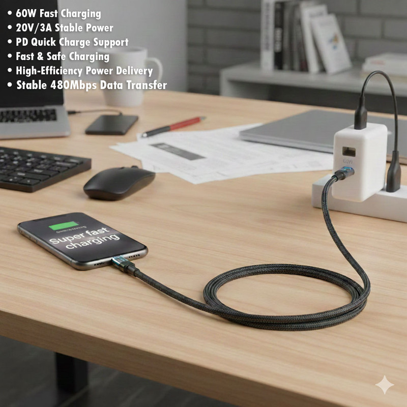 کابل USB-C بنیوس مدل BE-CA09 طول 1متر