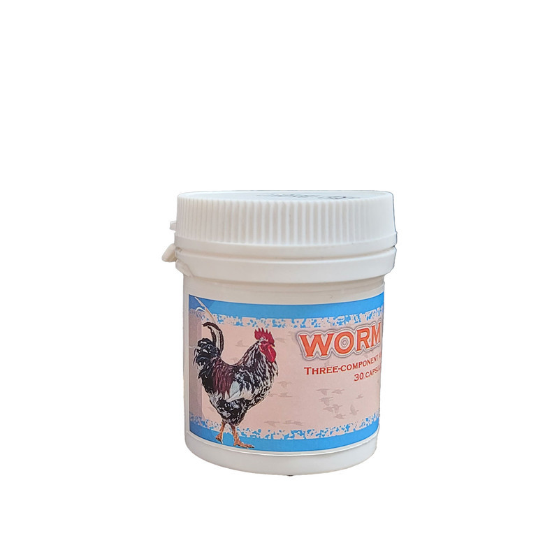 کپسول ضد انگل طیور مدل worm tab بسته 50 عددی