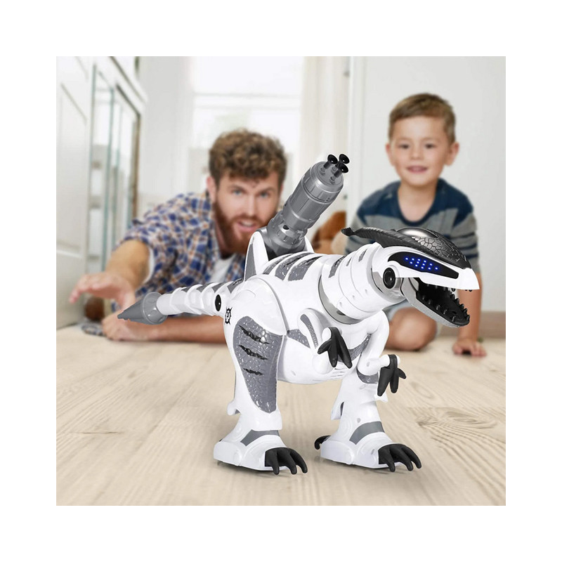 ربات کنترلی ناب سل مدل دایناسور هوشمند تیرانداز موزیکال چراغدار SMART DINO با قابلیت راه رفتن