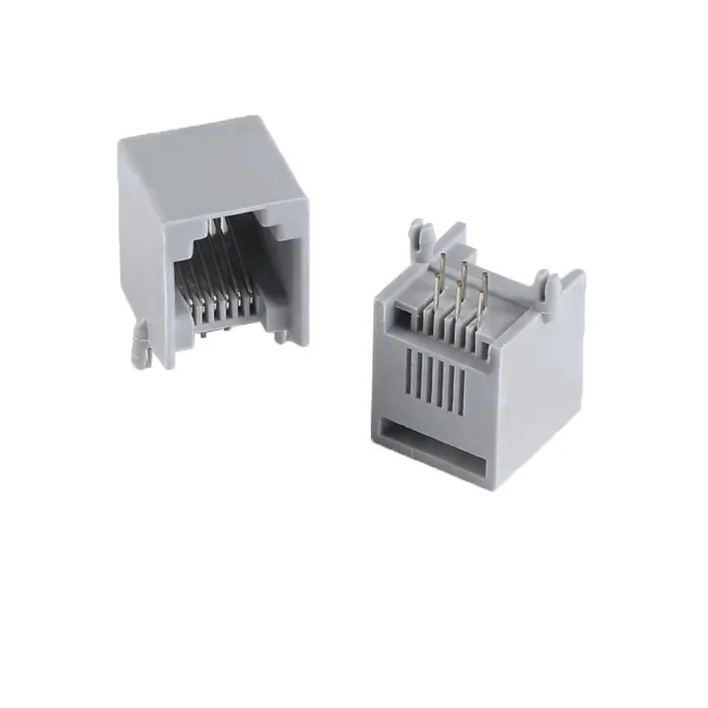 کانکتور مادگی تلفن مدل 6P6C-RJ12-Right.Angle بسته 2 عددی