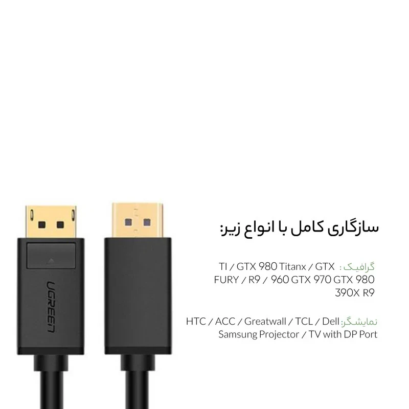 کابل Display Port یوگرین مدل DP102-10211 طول 2 متر