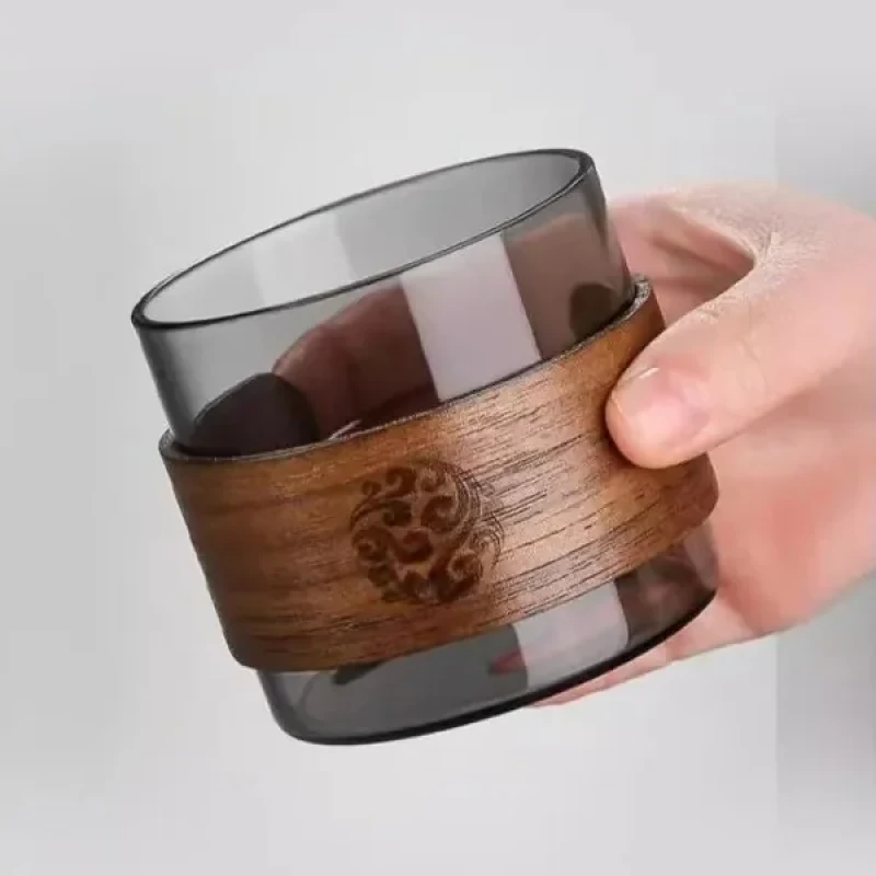 لیوان مدل ژاپنی دور چوبی کد 1369n بسته شش عددی