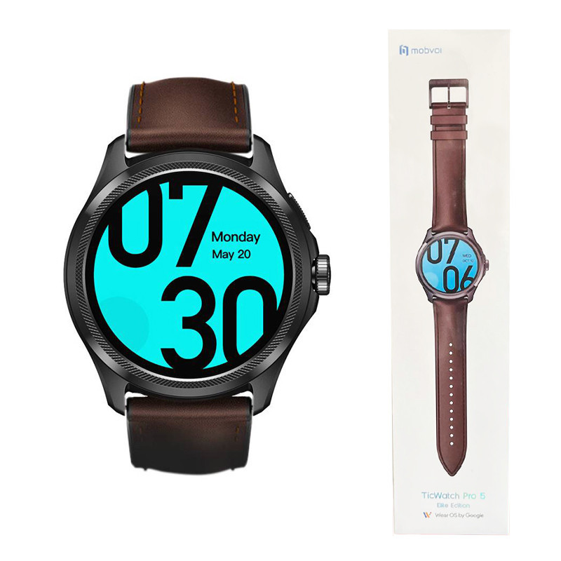 ساعت هوشمند موبووی مدل TicWatch Pro 5 Elite Edition Leather Version