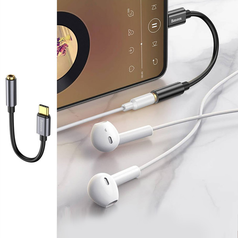 مبدل USB-C به AUX باسئوس مدل CATL54-0G