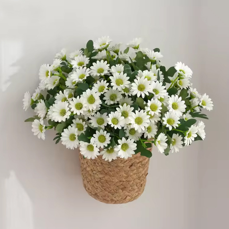 گل مصنوعی مدل بوته بابونه 21 گل