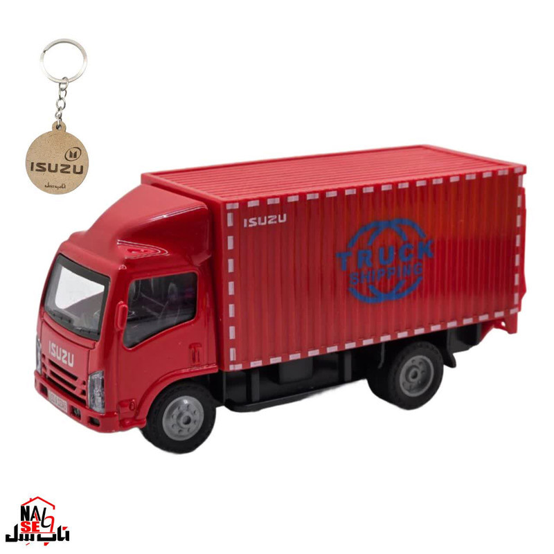 ماکت ماشین ناب سل مدل کامیونت فلزی ایسوزو یخچال دار چراغدار موزیکال Isuzu truck metal car with lights and music