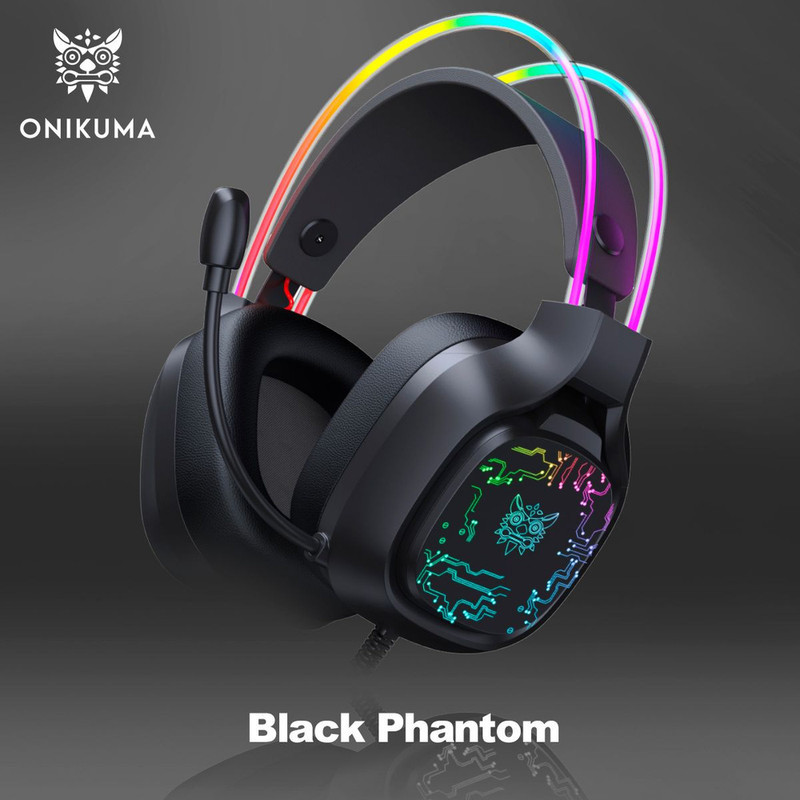 هدست گیمینگ Onikuma مدل X22 بدون قابلیت نویز کنسلینگ، درگاه USB، دارای نورپردازی RGB، امپدانس 32 اهم
