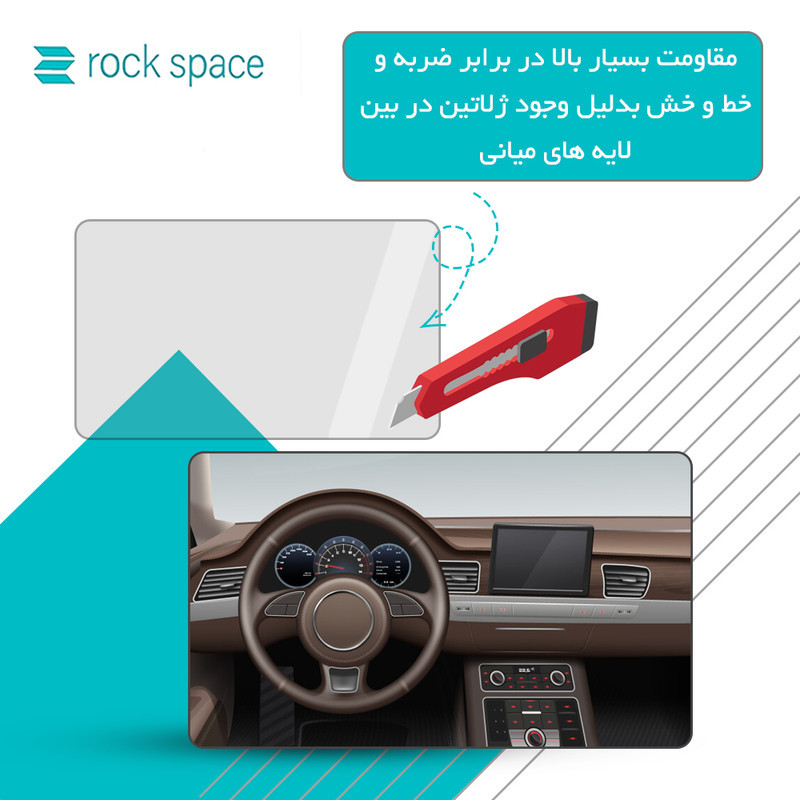 محافظ صفحه نمایش خودرو مات راک اسپیس مدل Anti-Shock مناسب برای مانیتور نیسان ایکس تریل 2017
