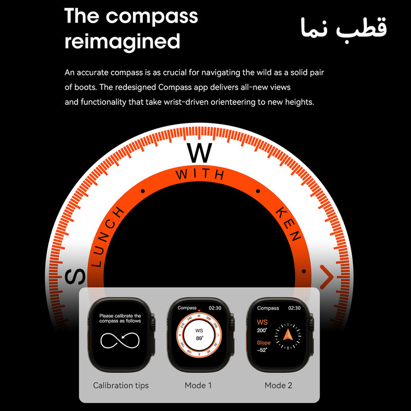 ساعت هوشمند 49 میلی متری میکروویر مدل W69-Watch Ultra بند سیلیکونی