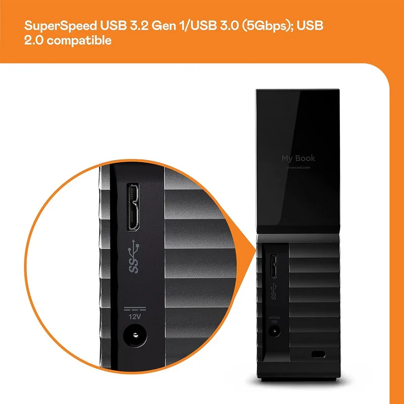 هارد اکسترنال وسترن دیجیتال مدل WD MYBOOK 26TB ظرفیت 26 ترابایت دارای رابط USB
