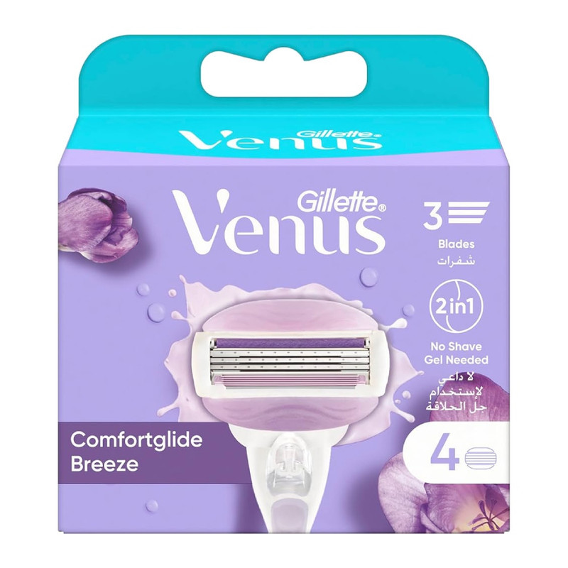 خود تراش ژیلت مدل Venus Comfortglide Breeze به همراه یدک بسته 4 عددی