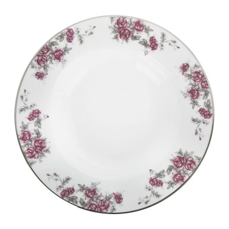 بشقاب خورش خوری چینی زرین ایران مدل ایتالیا 22 آران درجه عالی بسته 6 عددی