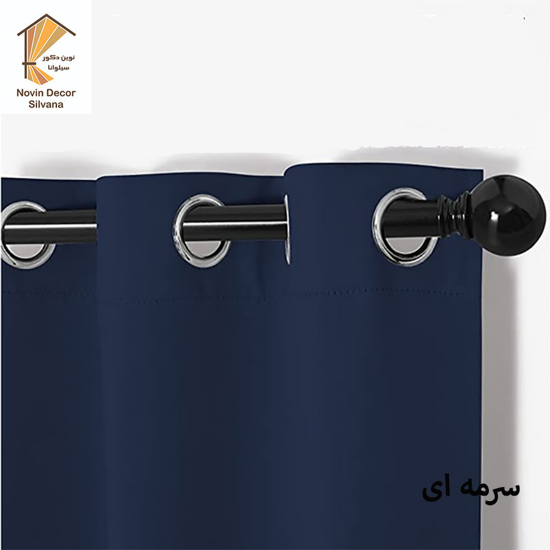 پرده پانچ نوین دکور سیلوانا مدل کتان 1_28 سایز 280x140 سانتی‌متر