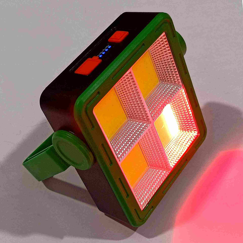 نور افکن دستی مدل خورشیدی کد 9805A با نور مهتابی