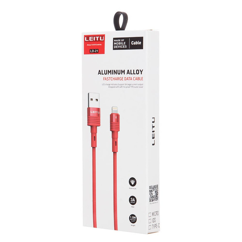 کابل تبدیل USB به لایتنینگ لیتو مدل LD-21 طول 1 متر