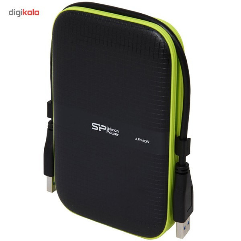 هارد اکسترنال سیلیکون پاور مدل Armor A60 ظرفیت یک ترابایت دارای رابط USB Type-A 3.2