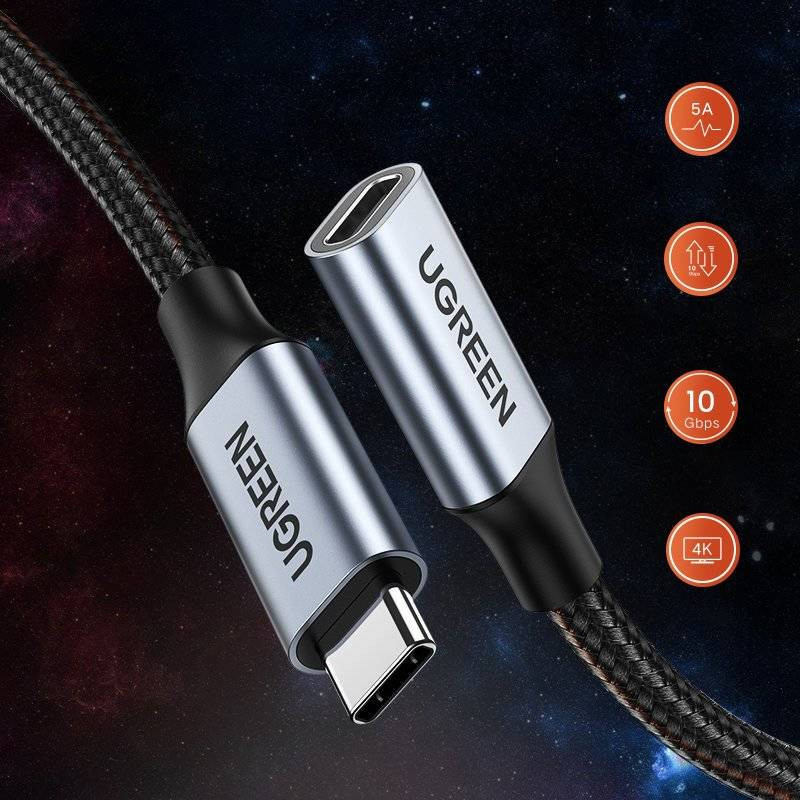 کابل افزایش طول USB-C یوگرین مدل US372-30205 طول 1 متر