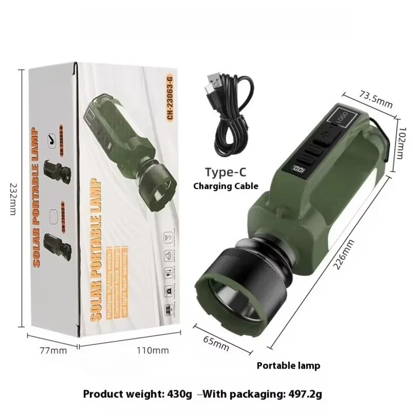 نورافکن دستی اسمایلینگ شارک مدل ST-5130A با نور مهتابی