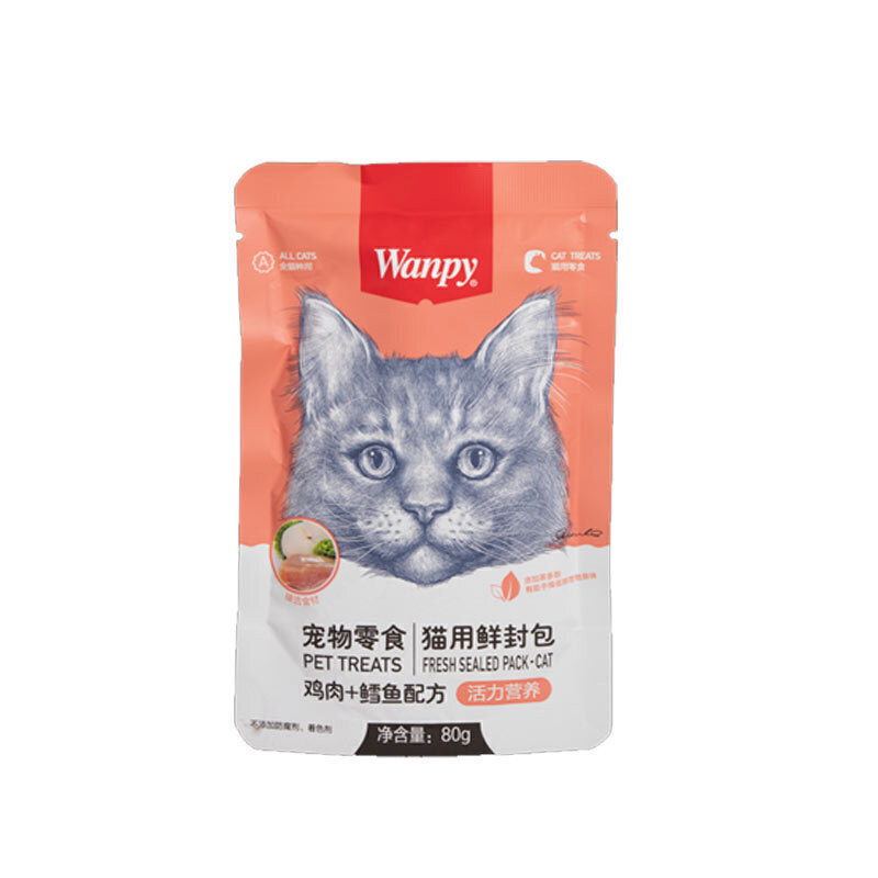 پوچ گربه ونپی مدل Chinese Series Pack وزن 80 گرم بسته 5 عددی