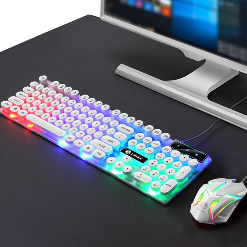 کیبورد و ماوس گیمینگ لایماید مدل GTX-300، سوئیچ ممبران، Full-size، نورپردازی LED RGB