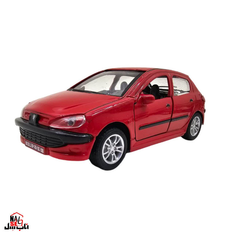 ماکت ماشین ناب سل مدل پژو 206 موزیکال فلزی چراغدار عقب کش 206