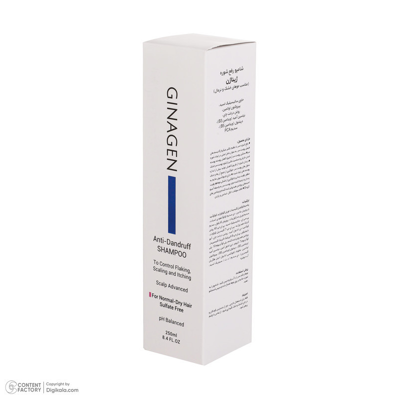 شامپو فری سولفات ضد شوره مو ژیناژن مدل Scalp Advanced مناسب موهای خشک  حجم 250 میلی لیتر