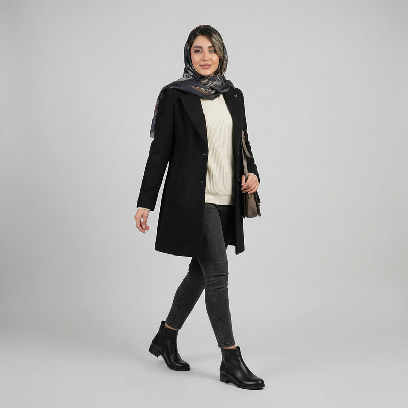 نیم بوت زنانه چرم وحید مدل کالوین کد 9194
