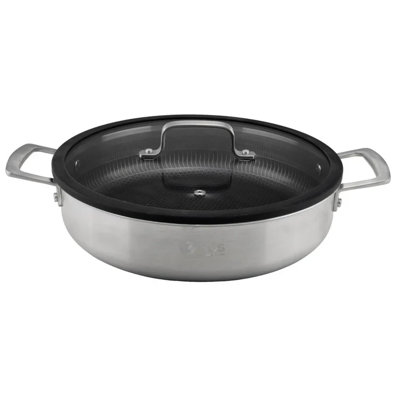 تابه دو دسته استیل ام جی اس مدل کف لیزری PS3131 سایز 28
