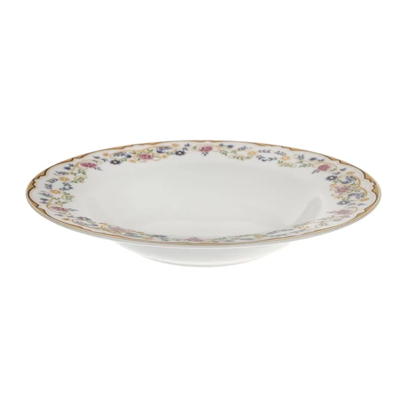 بشقاب خورش خوری چینی زرین ایران مدل گلستان بسته 6 عددي