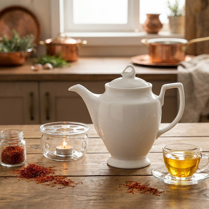 قوری زعفران شرکت صنایع چینی تقدیس مدل موناکو 120