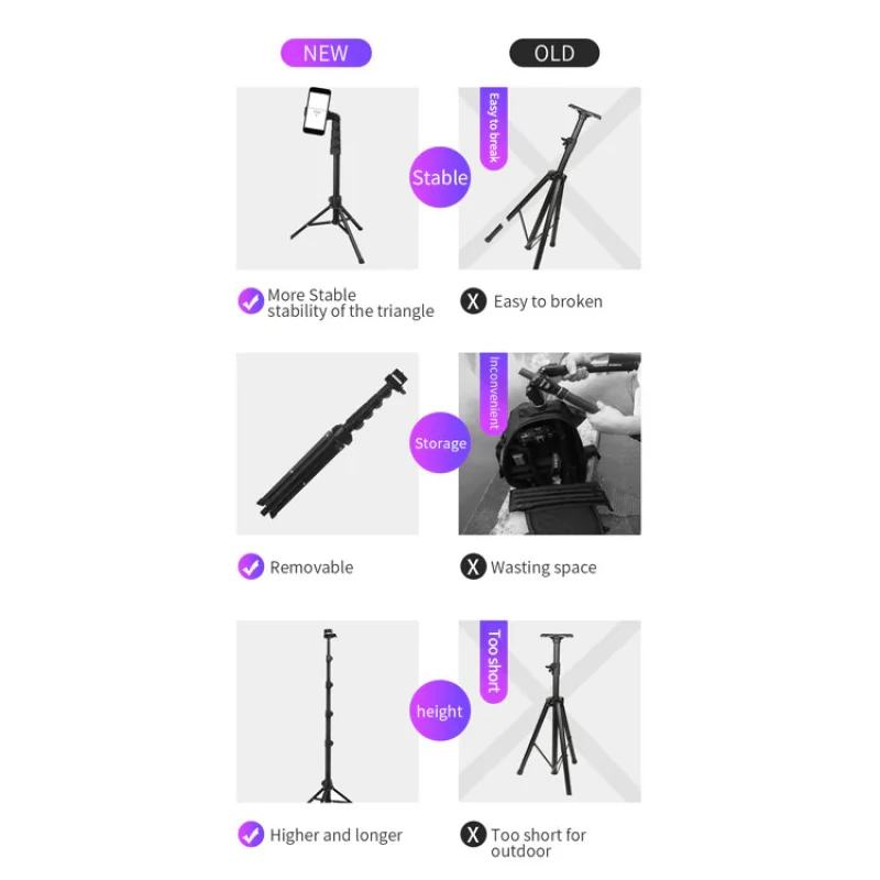 سه پایه دوربین جی ماری مدل MT-36 کد 196 مجموعه 4 عددی