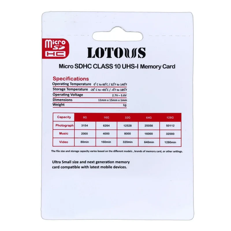 کارت حافظه microSDHC لوتوس مدل Color Elite کلاس 10 استاندارد UHS-I U1 سرعت 90MBps ظرفیت 8 گیگابایت