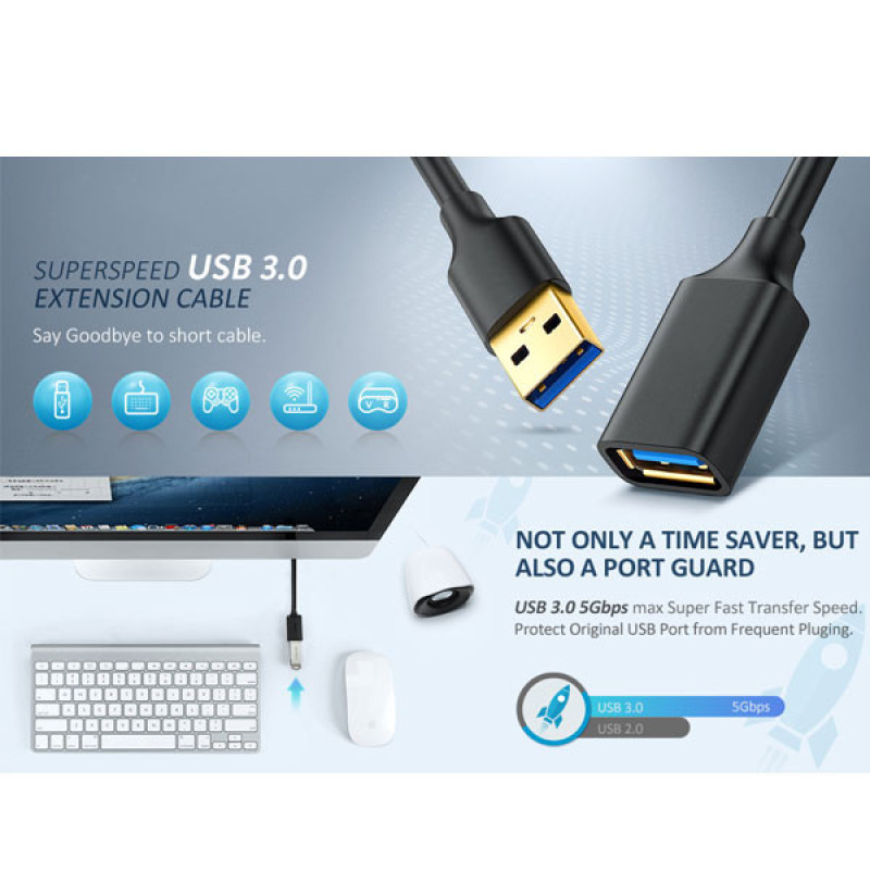 کابل افزایش طول USB3.0 تی سی تراست مدل TC-U3CF30 طول 3 متر