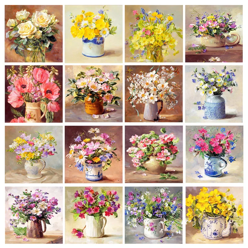 مگنت مدل گل های بهاری کد 5.5 مجموعه 16 عددی