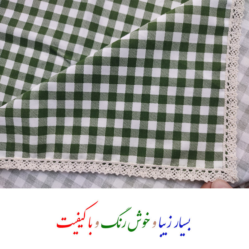 سفره 8 نفره نساجی دُر هنر یزد مدل cotton-4sab سایز 150×110 سانتی متر