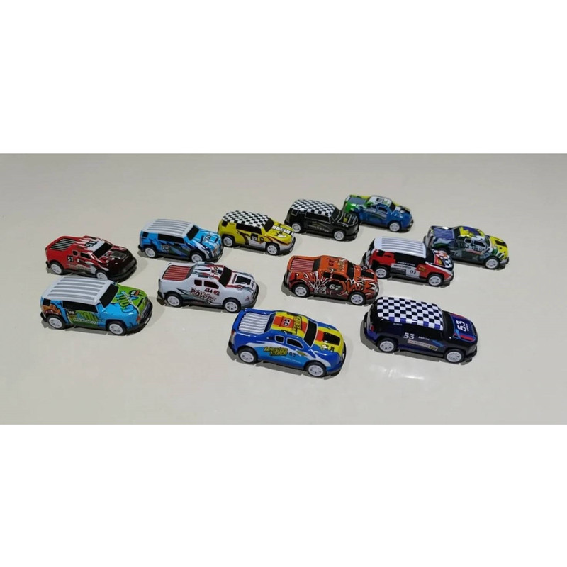 ماشین بازی مدل عقبکش فلزی کد DIE.CAST-TRB مجموعه 12عددی