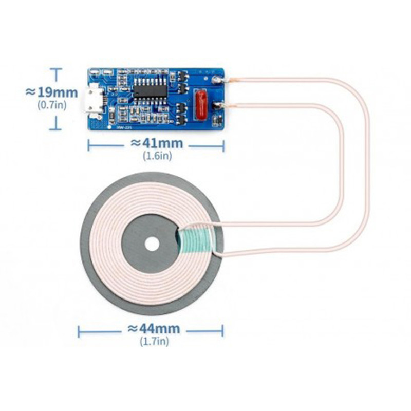 ماژول شارژر وایرلس مدل HW-225 کد 5W به همراه صفحه کویل شارژ