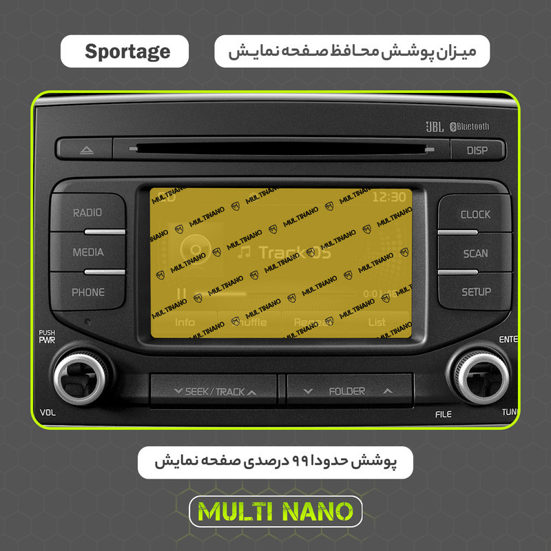 محافظ صفحه نمایش خودرو مولتی نانو مدل X-S2N مناسب برای کیا Sportage 2017 - 2018 بسته دو عددی