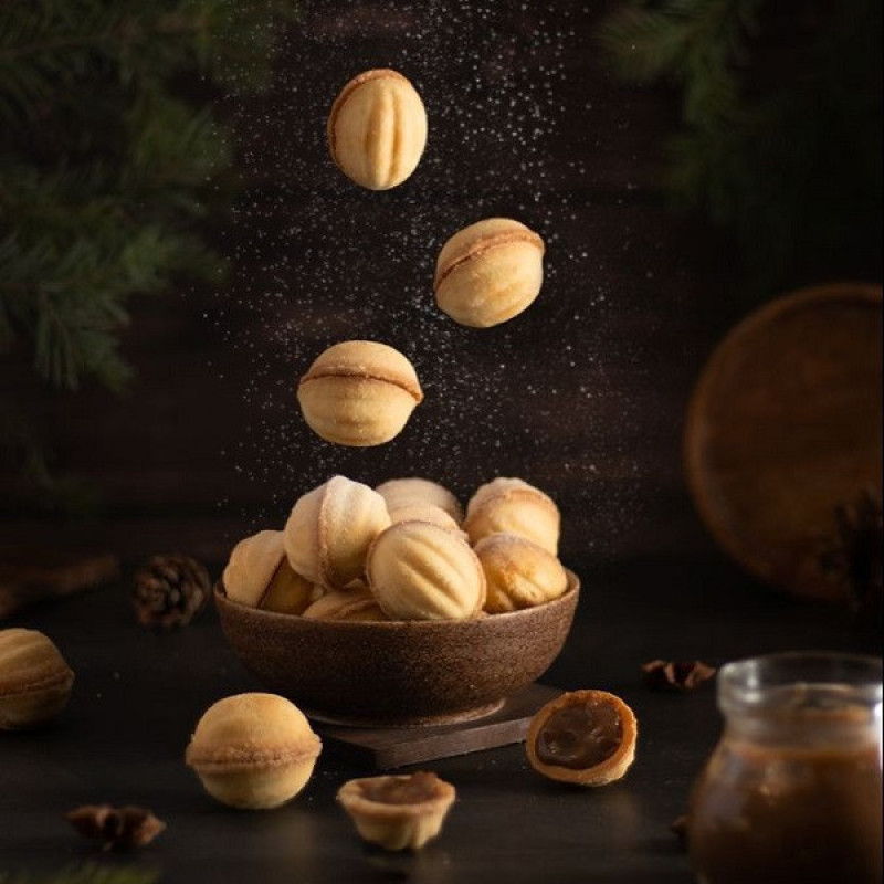 قالب شیرینی به گز مدل گردو روسی