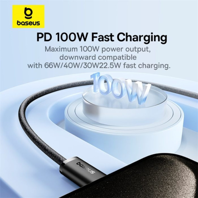 کابل USB-C  بیسوس مدل Dynamic 3 Series 100W طول 1 متر
