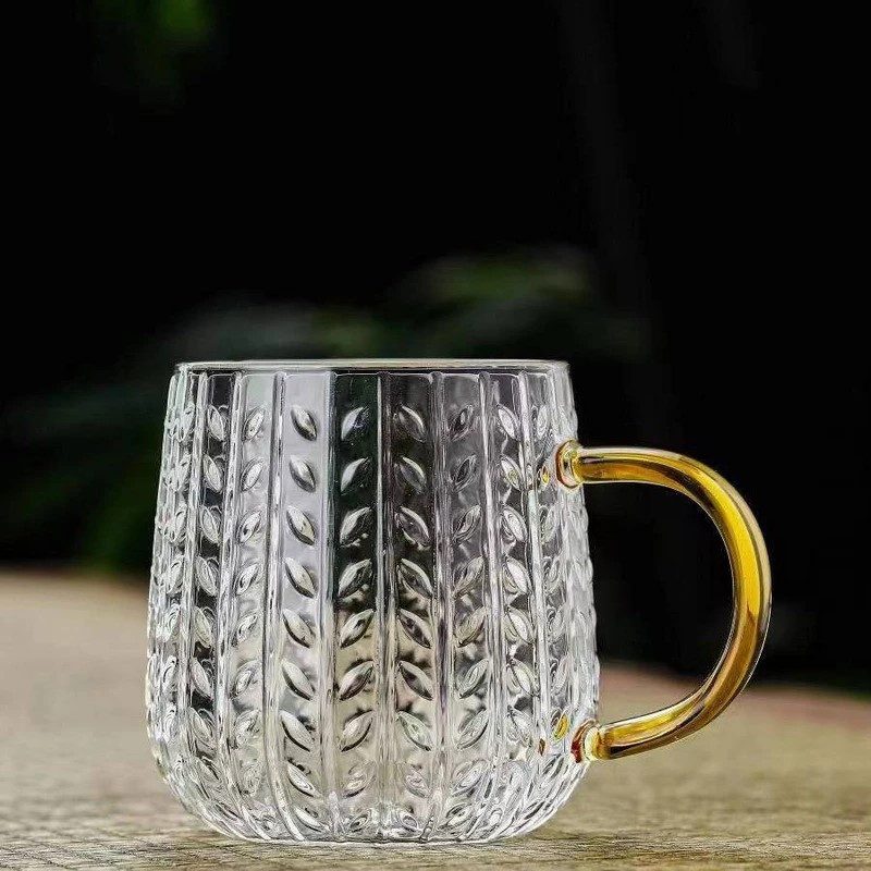 لیوان دسته دار مدل برگ گندم کد RA1369-28 بسته شش عددی